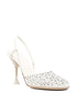 110mm rhinestone leather pumps
